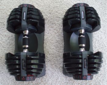 bowflex adjustable dumbells